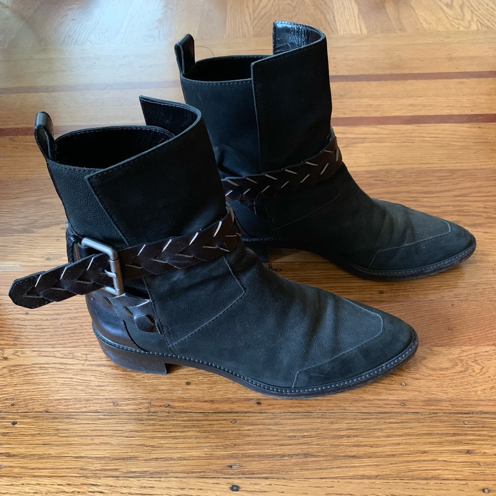 Proenza Schouler black leather boots